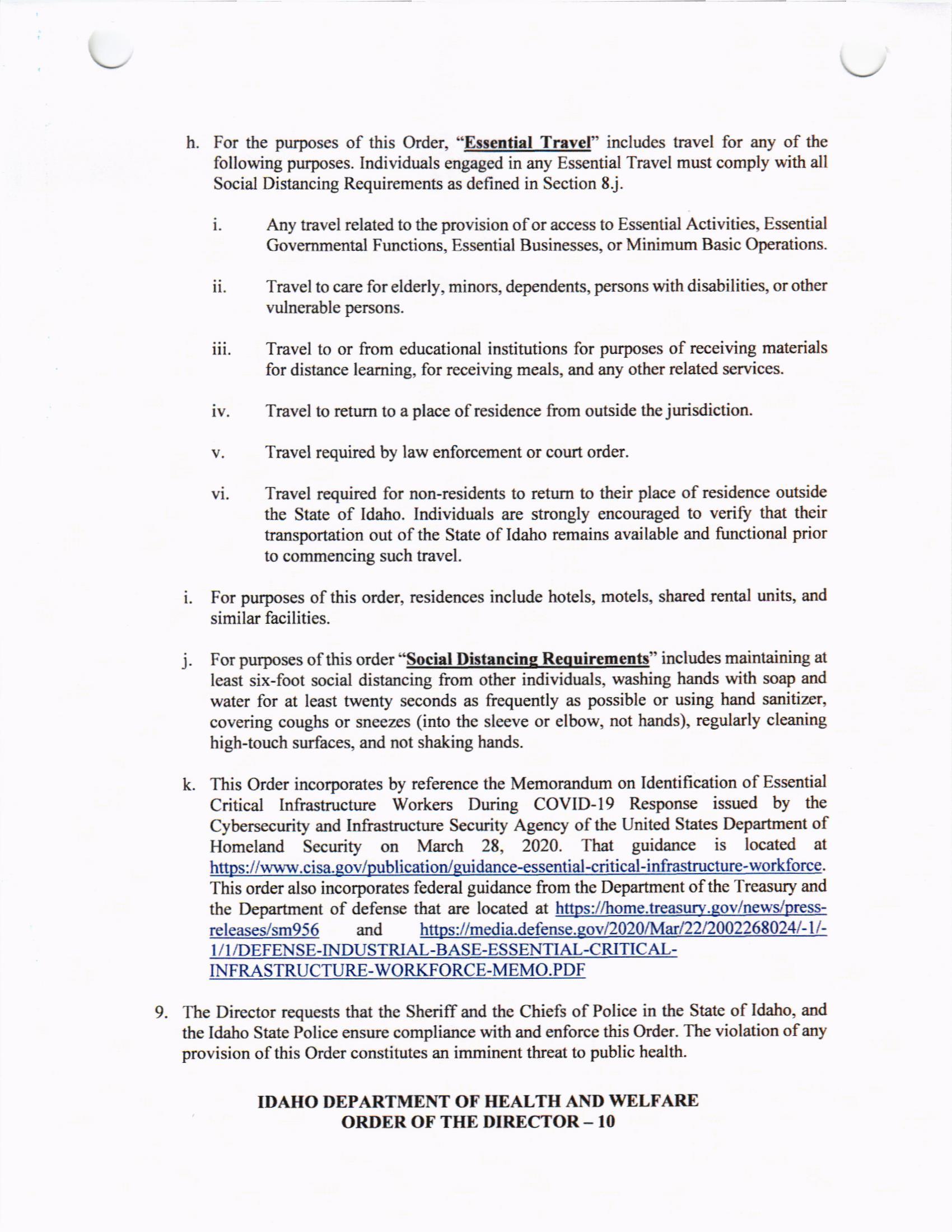 Order to Self Isolate010